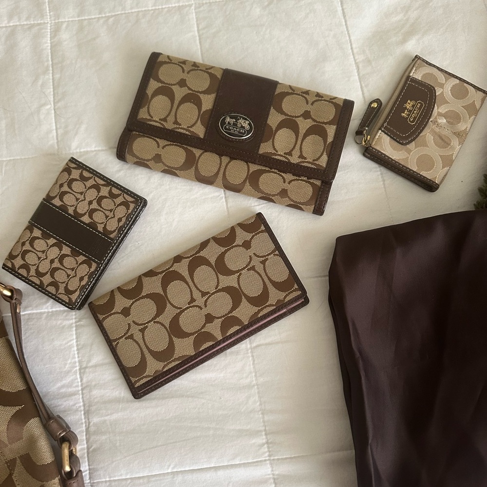 Vintage coach bag and wallets